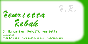 henrietta rebak business card